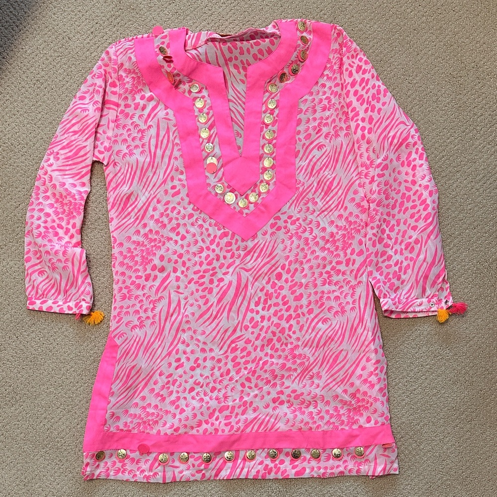 Patterned Bright Pink Tunic